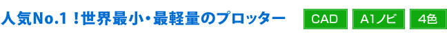 人気No.1世界最小・最軽量プロッター