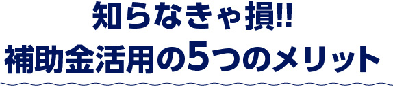 知らなきゃ損!!補助金活用の5つのメリット