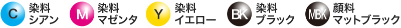 5色・染顔料リアクティブインク