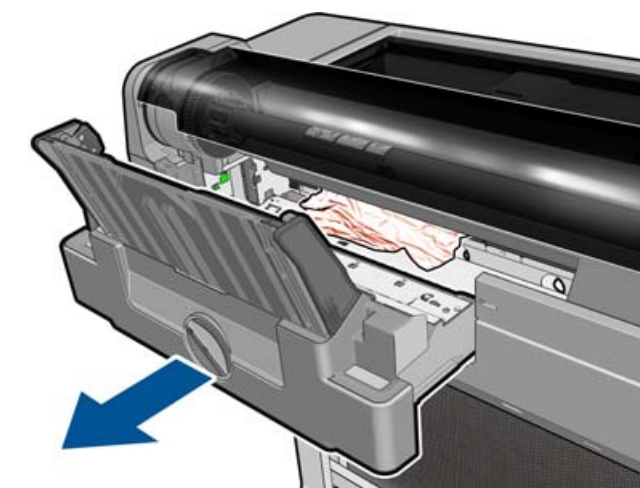 HP Designjet T520の用紙が挟まった時の対応方法