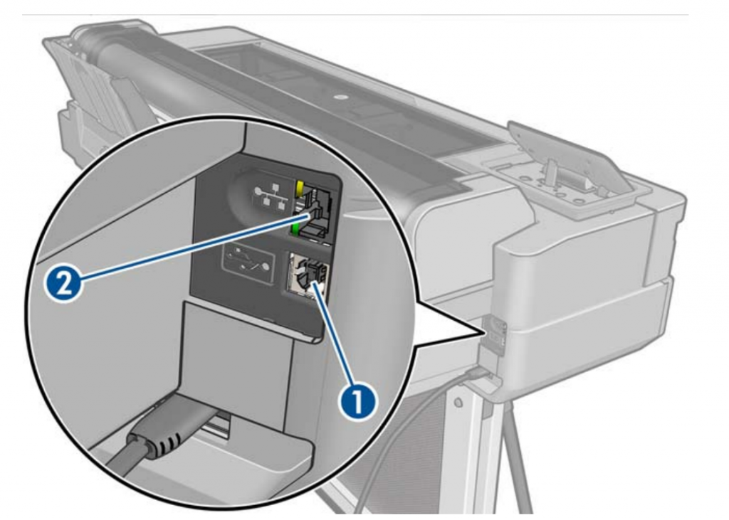 HP Designjet T520の各部の構成