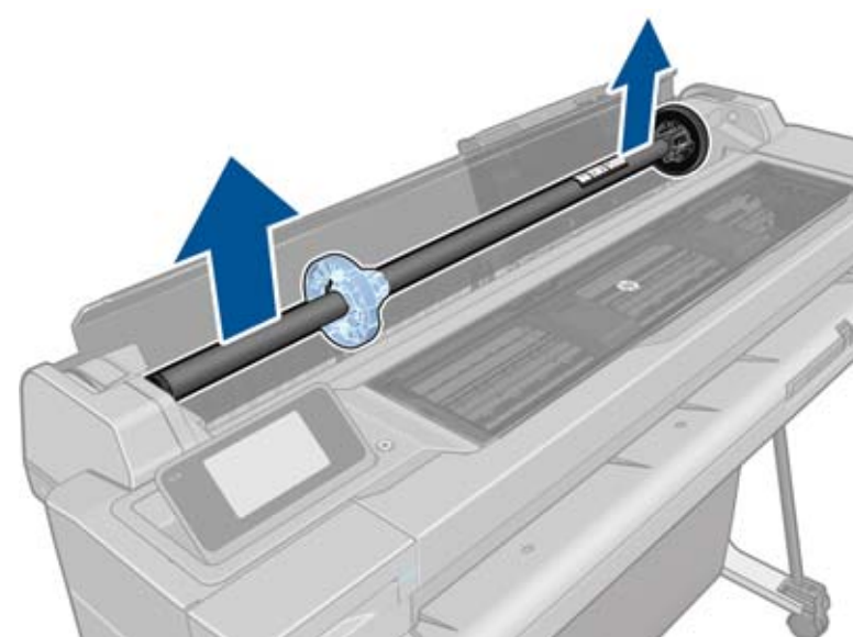 HP Designjet T520のロール用紙取り付け方法