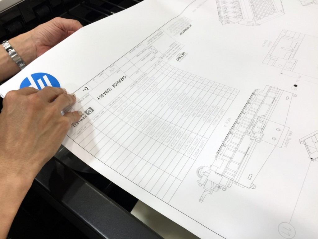 最高速で印刷しても十分な品質があります。細く薄い線までしっかり印刷されています。