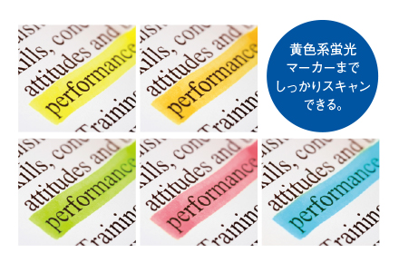 RGBカラーフィルタCIS方式採用でカラー原稿もきれいにスキャン