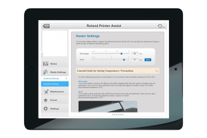 出力業務を快適にアシストするiPad専用無料アプリ「Roland Printer Assist」