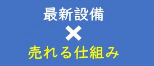 最新設備×売れる仕組み