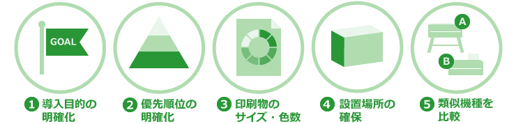 5つのポイントのイメージアイコン